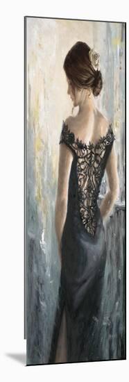 Black Lace, White Rose-Karen Wallis-Mounted Art Print