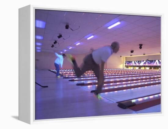 Black Light Bowling-null-Framed Premier Image Canvas