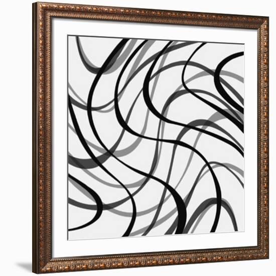 Black Lines, c.2006-Ernesto Riga-Framed Serigraph