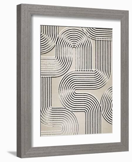 Black Lines X Lines, 2024-Parker Ross-Framed Art Print