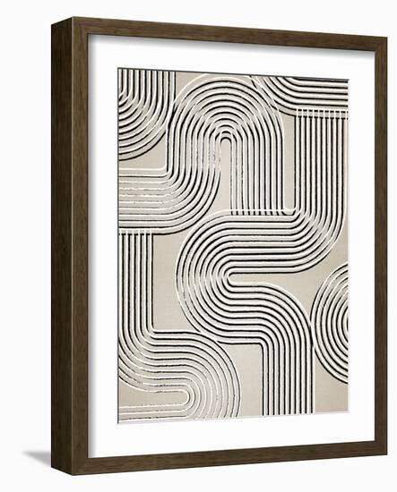 Black Lines X Lines, 2024-Parker Ross-Framed Art Print