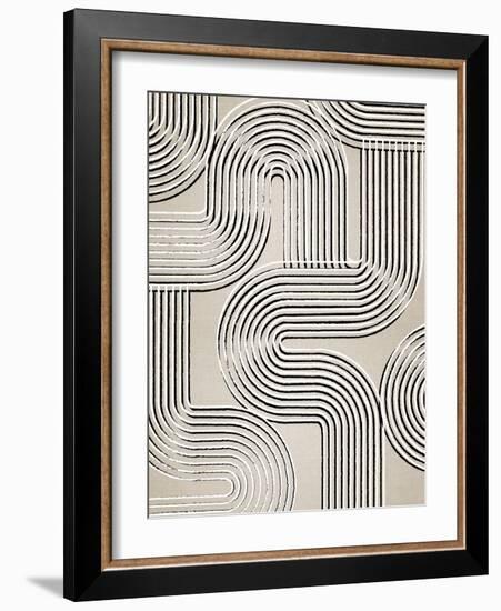 Black Lines X Lines, 2024-Parker Ross-Framed Art Print