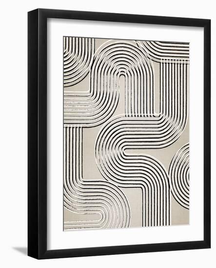 Black Lines X Lines, 2024-Parker Ross-Framed Art Print