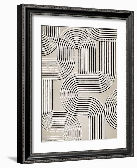 Black Lines X Lines, 2024-Parker Ross-Framed Art Print