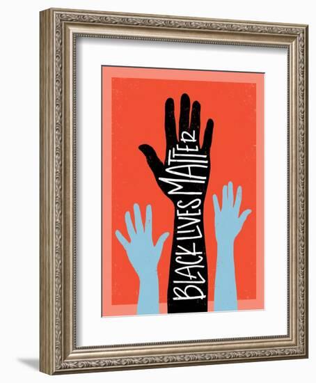 Black Lives Matter - Hands-Emily Rasmussen-Framed Art Print