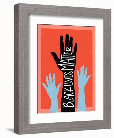 Black Lives Matter - Hands-Emily Rasmussen-Framed Art Print