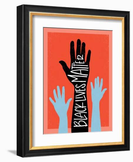 Black Lives Matter - Hands-Emily Rasmussen-Framed Art Print