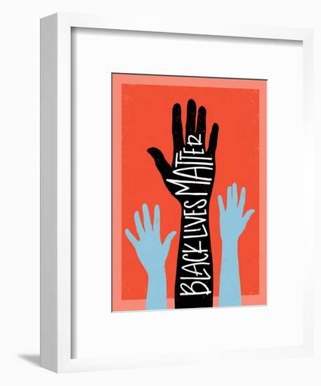 Black Lives Matter - Hands-Emily Rasmussen-Framed Art Print