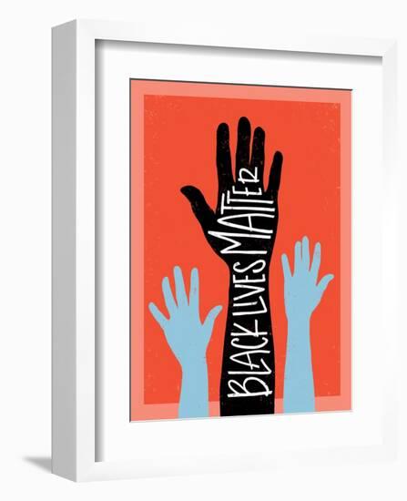 Black Lives Matter - Hands-Emily Rasmussen-Framed Art Print