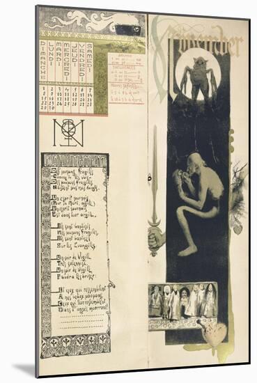 Black Magic, the Month of November for a Magic Calendar Published in "Art Nouveau" Review, 1896-Manuel Orazi-Mounted Giclee Print