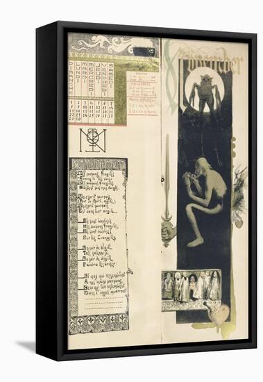 Black Magic, the Month of November for a Magic Calendar Published in "Art Nouveau" Review, 1896-Manuel Orazi-Framed Premier Image Canvas