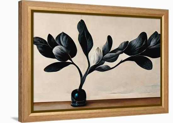 Black Magnolia-null-Framed Premier Image Canvas