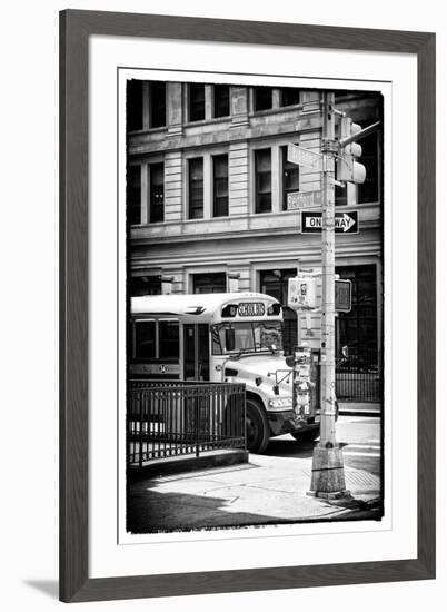 Black Manhattan Collection - School Bus-Philippe Hugonnard-Framed Photographic Print