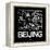 Black Map of Beijing-NaxArt-Framed Stretched Canvas