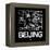 Black Map of Beijing-NaxArt-Framed Stretched Canvas