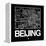 Black Map of Beijing-NaxArt-Framed Stretched Canvas