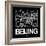 Black Map of Beijing-NaxArt-Framed Art Print