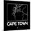 Black Map of Cape Town-NaxArt-Mounted Art Print