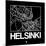 Black Map of Helsinki-NaxArt-Mounted Art Print