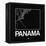 Black Map of Panama-NaxArt-Framed Stretched Canvas