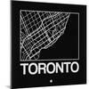 Black Map of Toronto-NaxArt-Mounted Art Print
