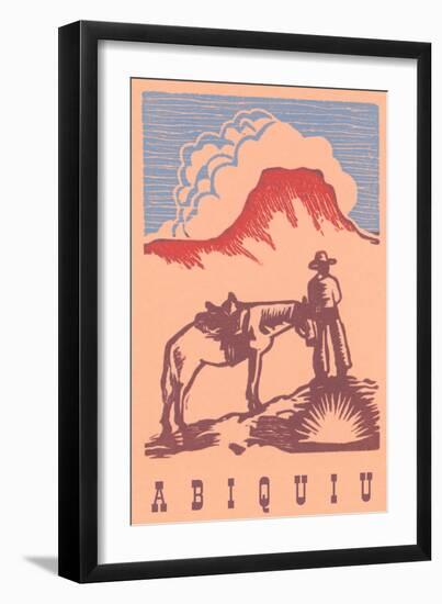 Black Mesa, Abiquiu, New Mexico-null-Framed Art Print