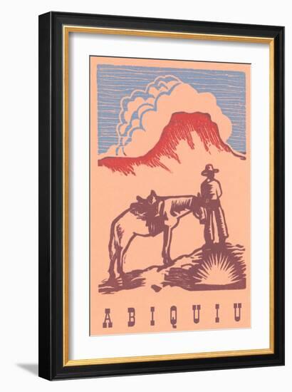 Black Mesa, Abiquiu, New Mexico-null-Framed Art Print