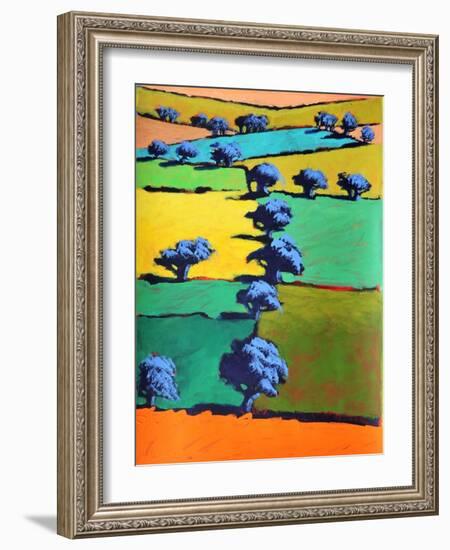 Black Moor, 2021 (acrylic on paper)-Paul Powis-Framed Giclee Print