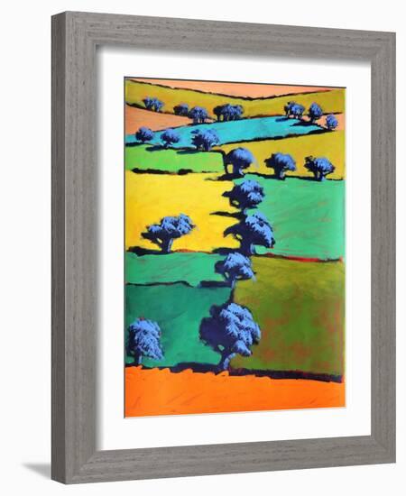 Black Moor, 2021 (acrylic on paper)-Paul Powis-Framed Giclee Print