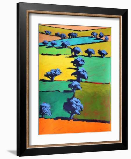 Black Moor, 2021 (acrylic on paper)-Paul Powis-Framed Giclee Print