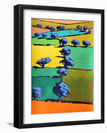 Black Moor, 2021 (acrylic on paper)-Paul Powis-Framed Giclee Print