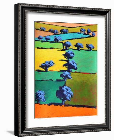 Black Moor, 2021 (acrylic on paper)-Paul Powis-Framed Giclee Print