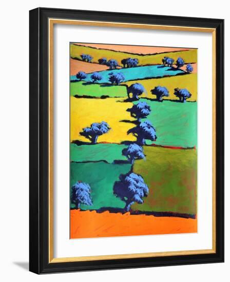 Black Moor, 2021 (acrylic on paper)-Paul Powis-Framed Giclee Print