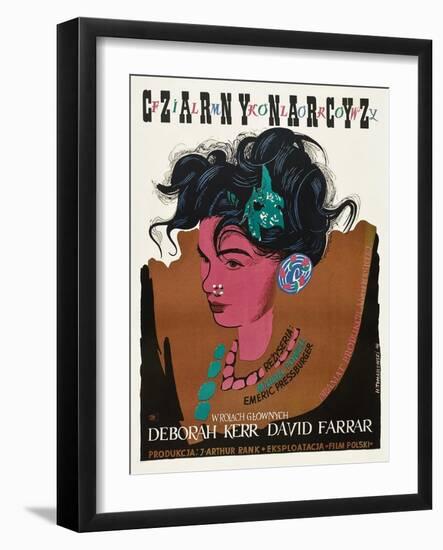 Black Narcissus, (aka Czarny Narcyz), Polish Poster Art, 1947-null-Framed Art Print