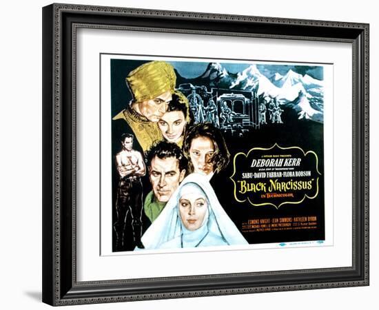 Black Narcissus, David Farrar, Sabu, Jean Simmons, Deborah Kerr, Kathleen Byron, 1947-null-Framed Art Print