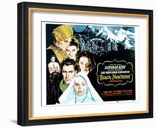 Black Narcissus, David Farrar, Sabu, Jean Simmons, Deborah Kerr, Kathleen Byron, 1947-null-Framed Art Print