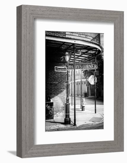 Black NOLA Series - French Quarter Rue de Chartres-Philippe Hugonnard-Framed Photographic Print