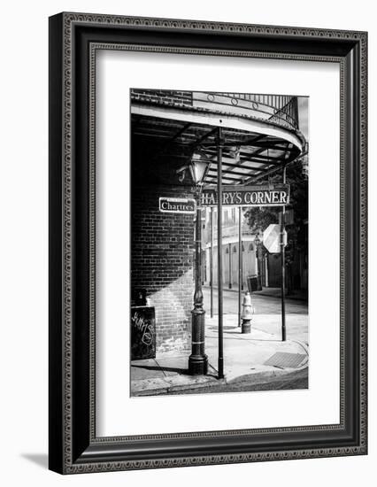 Black NOLA Series - French Quarter Rue de Chartres-Philippe Hugonnard-Framed Photographic Print