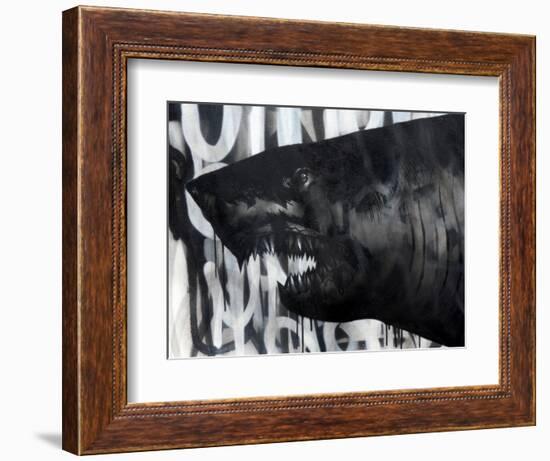 Black on Black Shark-Shark Toof-Framed Premium Giclee Print