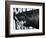 Black on Black Shark-Shark Toof-Framed Art Print