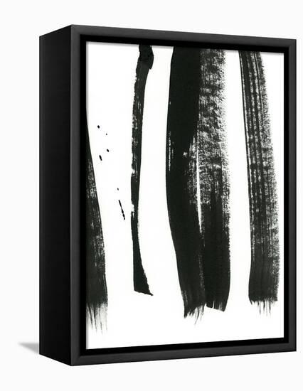 Black on White 3-Iris Lehnhardt-Framed Stretched Canvas