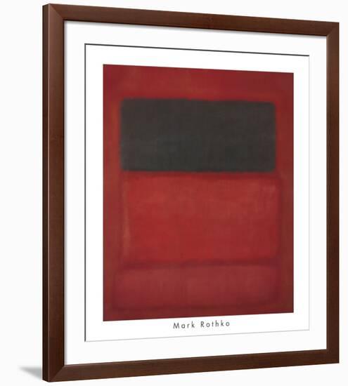 Black over Reds [Black on Red], 1957-Mark Rothko-Framed Art Print