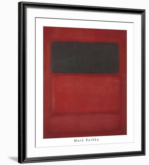 Black over Reds [Black on Red], 1957-Mark Rothko-Framed Art Print