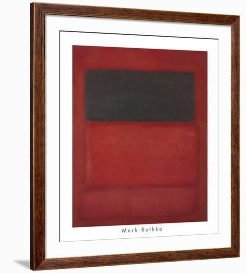 Black over Reds [Black on Red], 1957-Mark Rothko-Framed Art Print