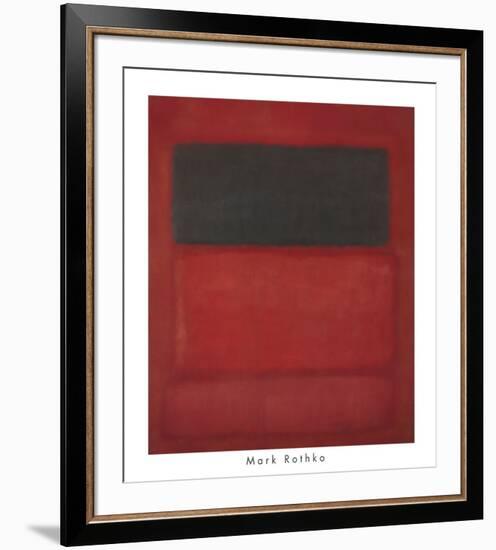 Black over Reds [Black on Red], 1957-Mark Rothko-Framed Art Print