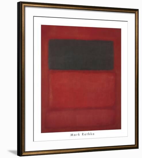 Black over Reds [Black on Red], 1957-Mark Rothko-Framed Art Print