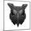 Black Owl Head Mesh-Lisa Kroll-Mounted Art Print