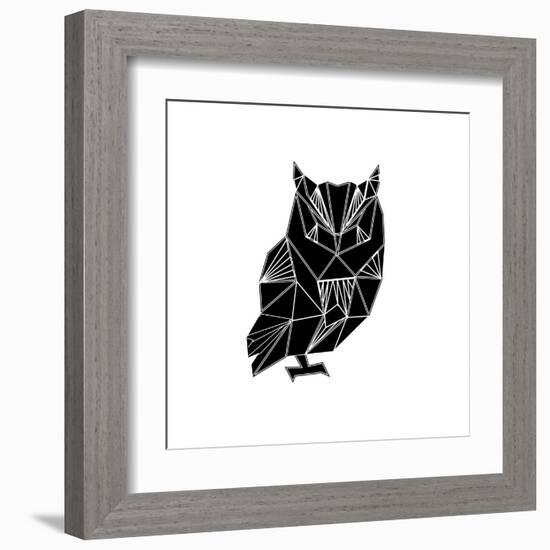 Black Owl Polygon-Lisa Kroll-Framed Art Print