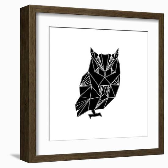 Black Owl Polygon-Lisa Kroll-Framed Art Print