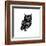 Black Owl Polygon-Lisa Kroll-Framed Art Print